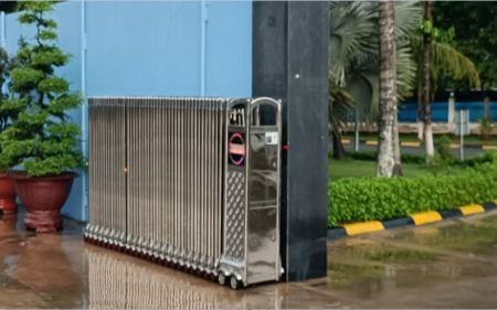 Cổng xếp inox 304 Cổng xếp inox 304